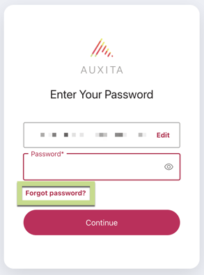 Screenshot of the user login page where the Forgot password option can be found.
