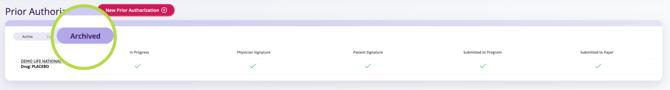 Archived is highlighted in this screenshot.