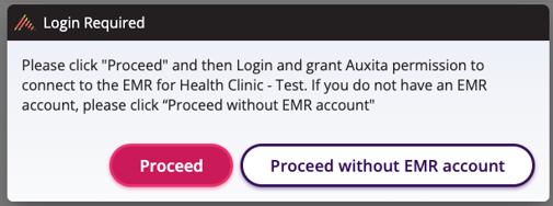 A screenshot of the login required popup.