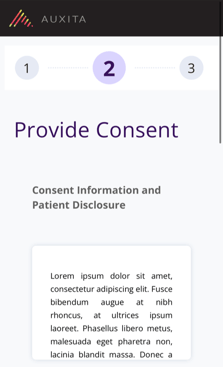 Provide consent screen is shown here