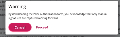 Warning message is displayed here.