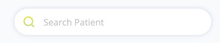 Search bar for finding patients.